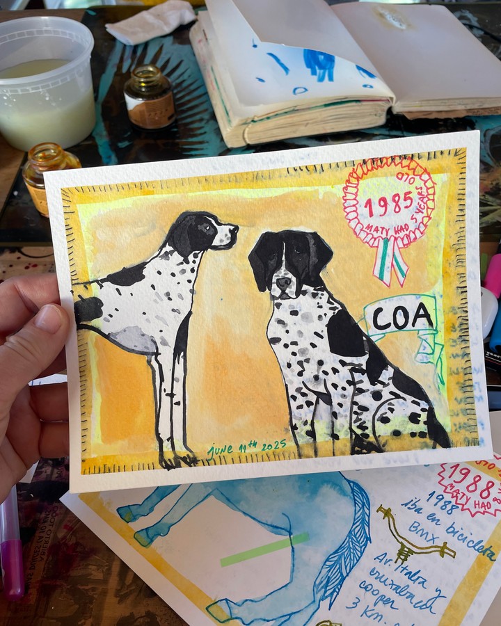 La postal de los perros de «COA», terminada.